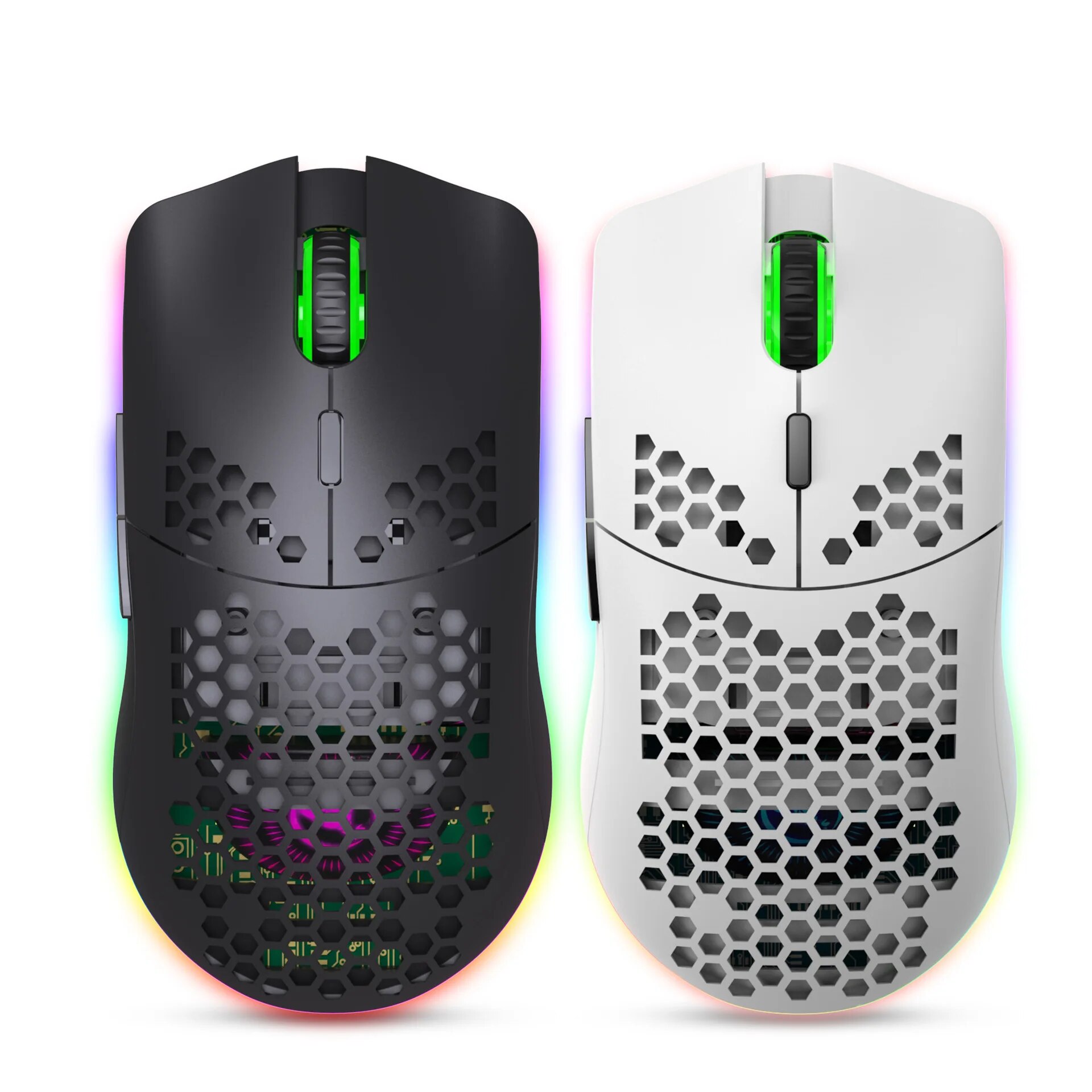 Es5 Esports Rgb Gaming Mouse - ワイヤレスハニカムゲーミングマウス,RGB照明付きマウス,充電式,USB, 2.4g,ノートブック,デスクトップ,PC,ゲーマー,t66,新品