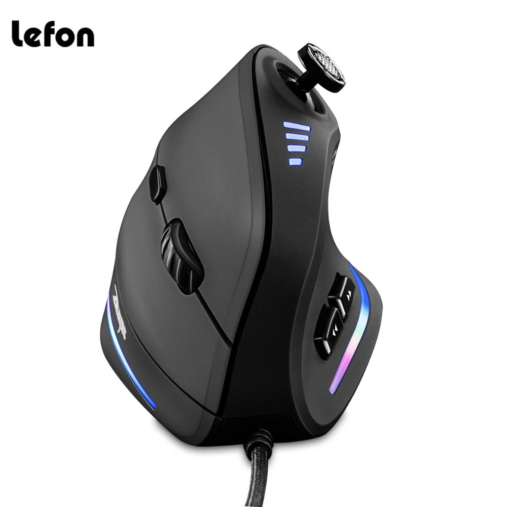 Es5 Esports Rgb Gaming Mouse - ZELOTES C18 有線マウス 垂直エルゴノミクスマウス RGB ジョイスティック