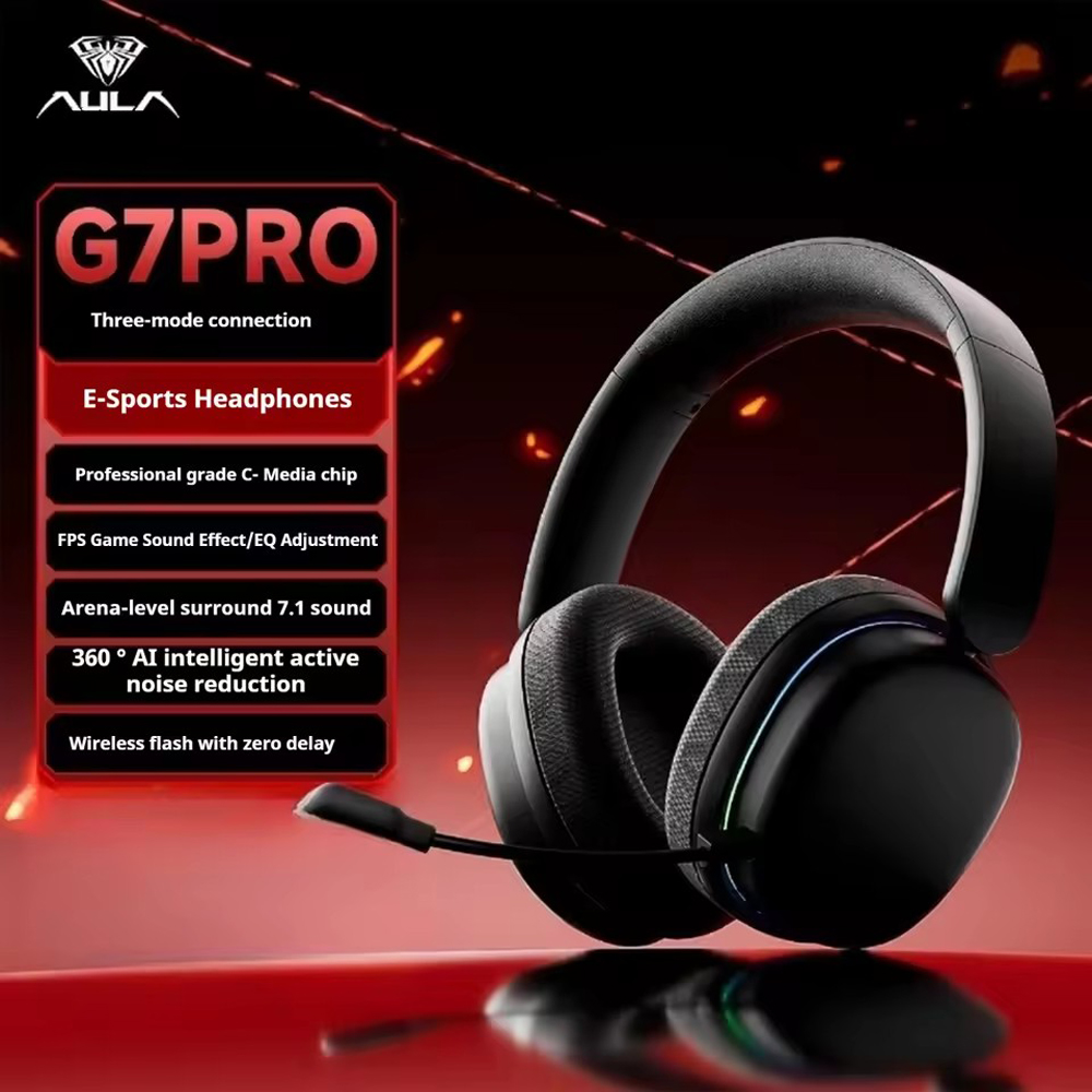 Esports Gaming Bar - AULA G7Pro ワイヤレス Bluetooth ヘッドフォントライモード低遅延ノイズリダクション Esport