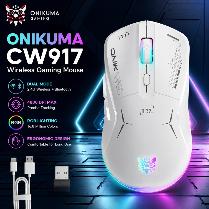 Es5 Esports Rgb Gaming Mouse - ONIKUMA CW917 ワイヤレス/有線ゲーミングマウス デュアルモード 4800 DPI