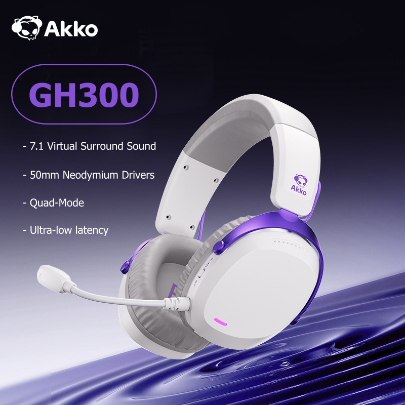 Esports Gaming Bar - Akko GH300 ヘッドセット 7.1 バーチャルサラウンドサウンド 超低遅延