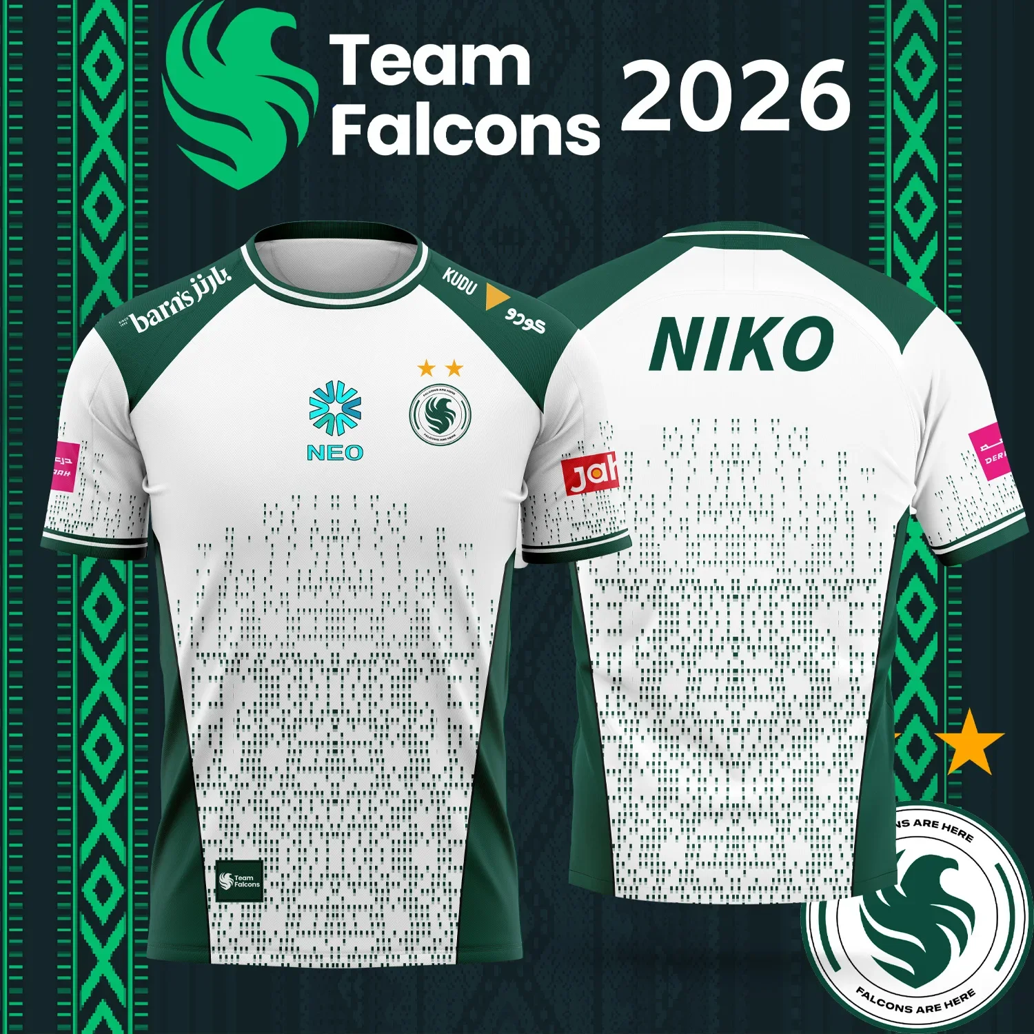 Esports Gaming Team - 2026 新チーム ファルコンズ eスポーツチームジャージ 男女兼用 夏用