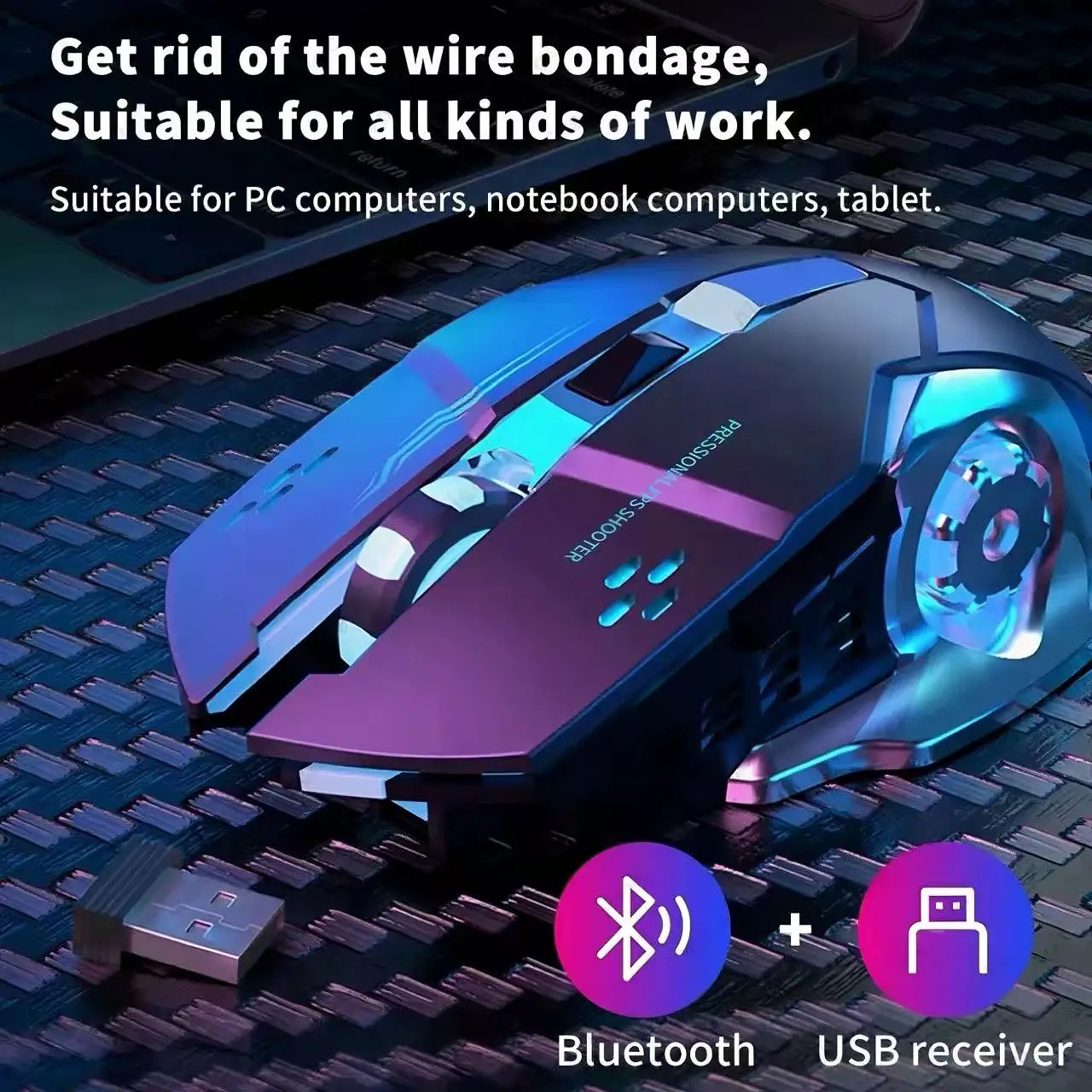 RGB ライトワイヤレスゲーミングマウス人間工学に基づいた  - Es5 Esports Rgb Gaming Mouse のレビューと価格