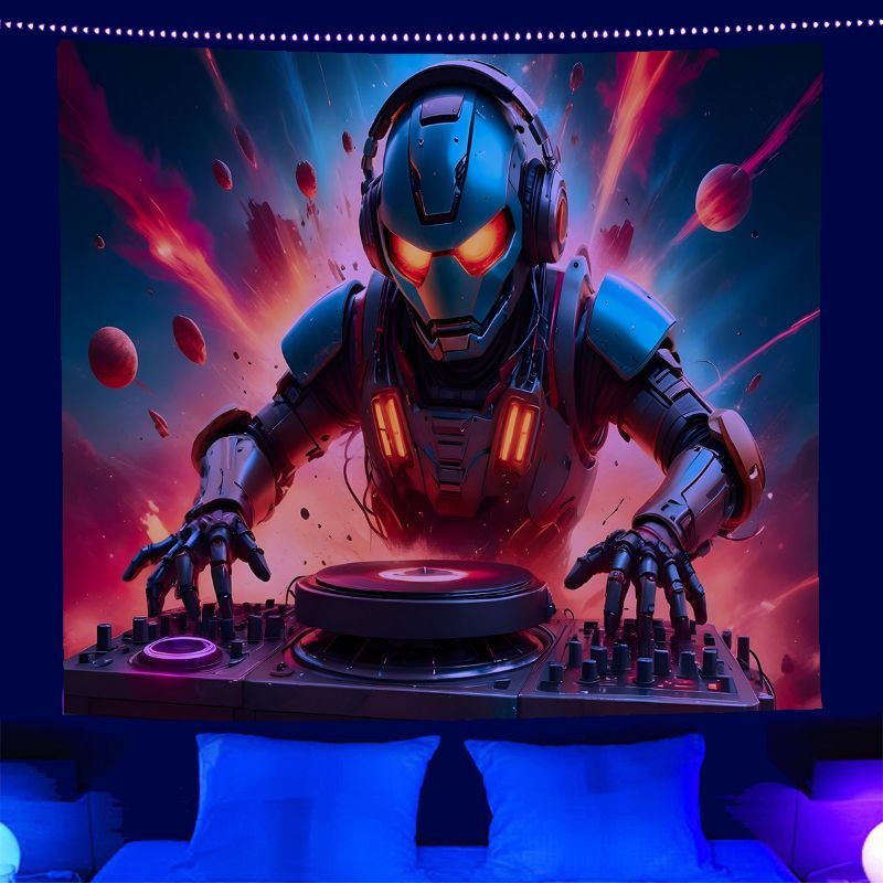 VIKAMA サイケデリック DJ ロボット タペストリー  - Esports Gaming Bar のレビューと価格