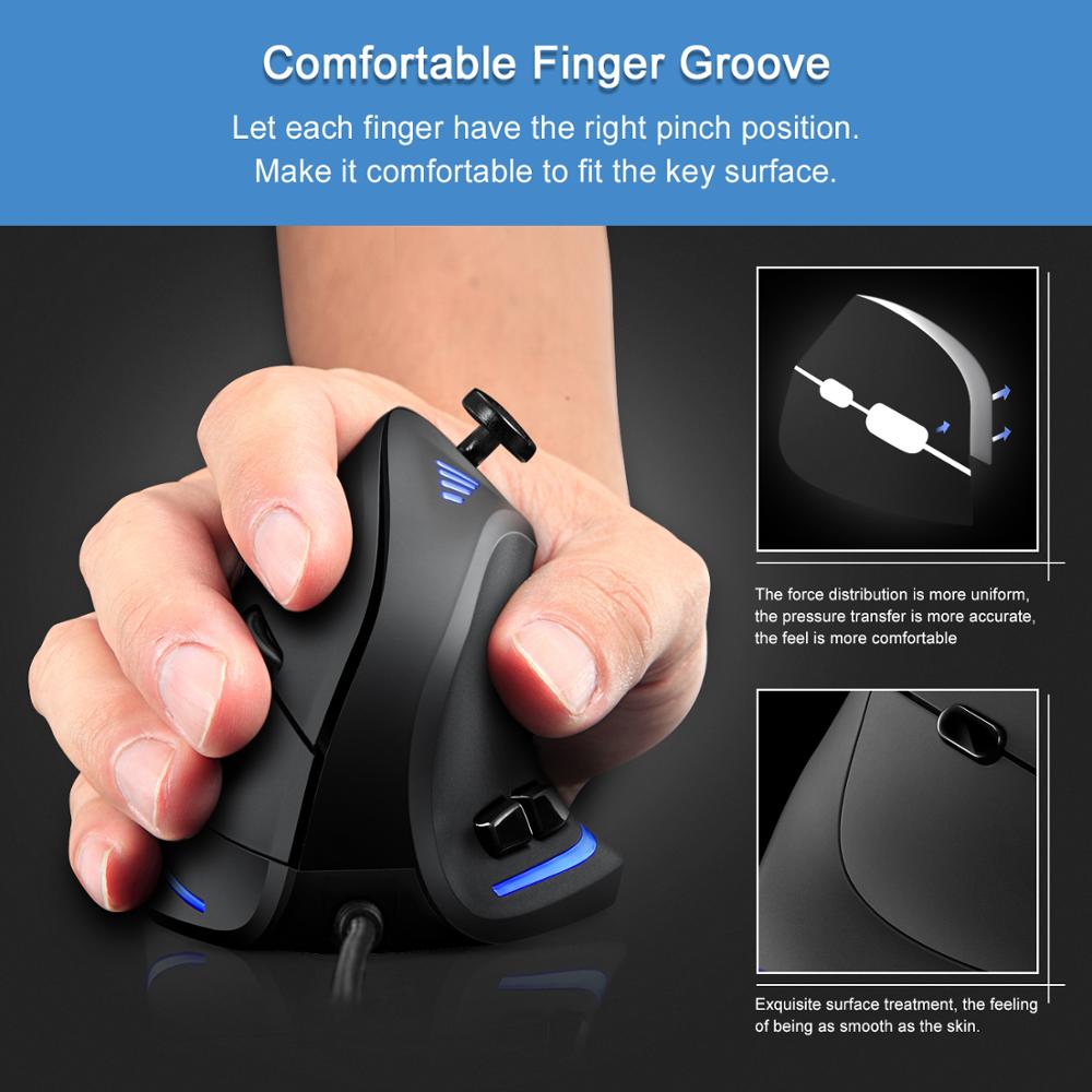ZELOTES C18 有線マウス 垂直エルゴノミクスマウス - Es5 Esports Rgb Gaming Mouse のレビューと価格