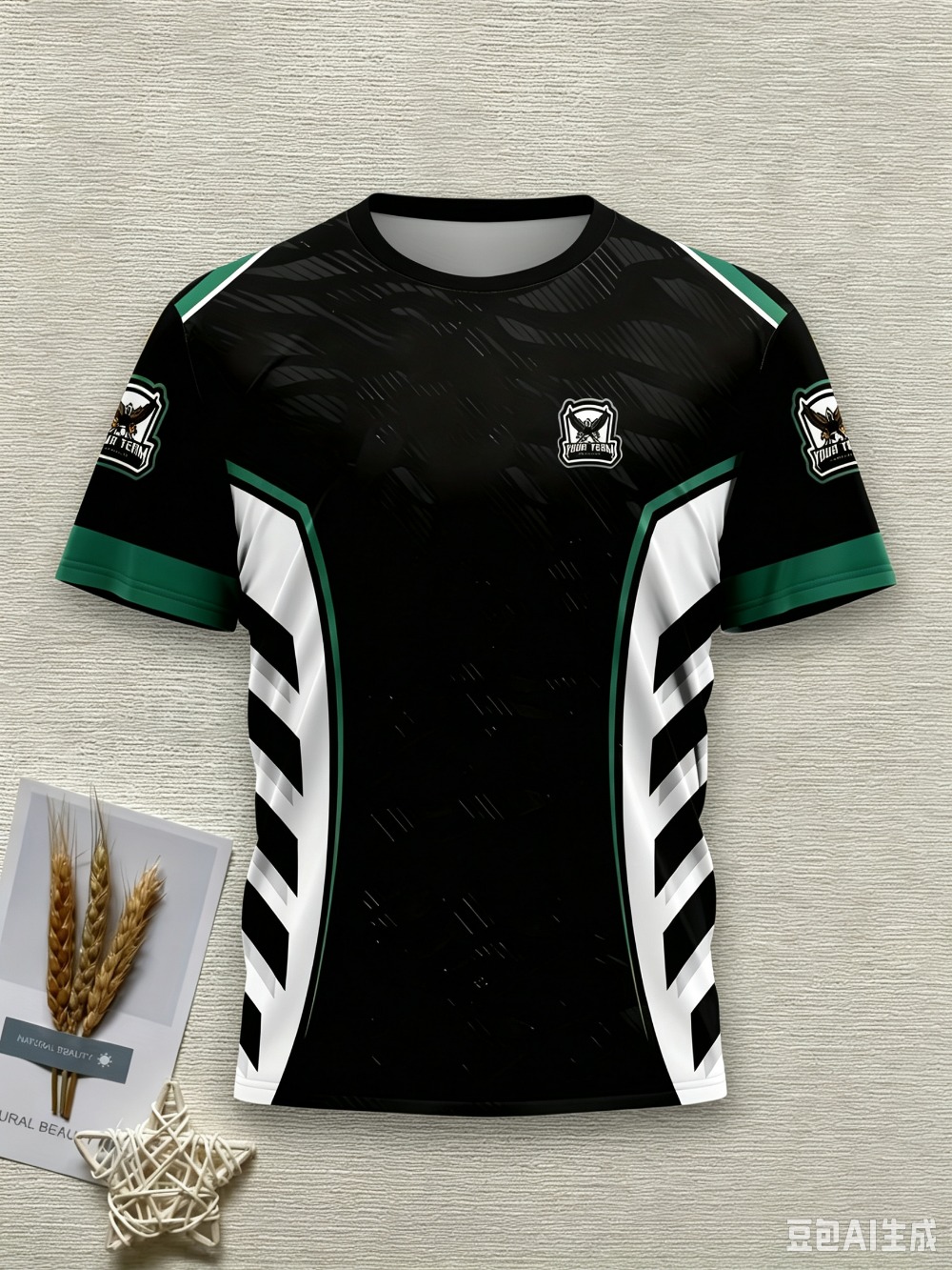 メンズゲーミングeスポーツチームジャージTシャツ、黒・金・白 - Esports Gaming Team のレビューと価格
