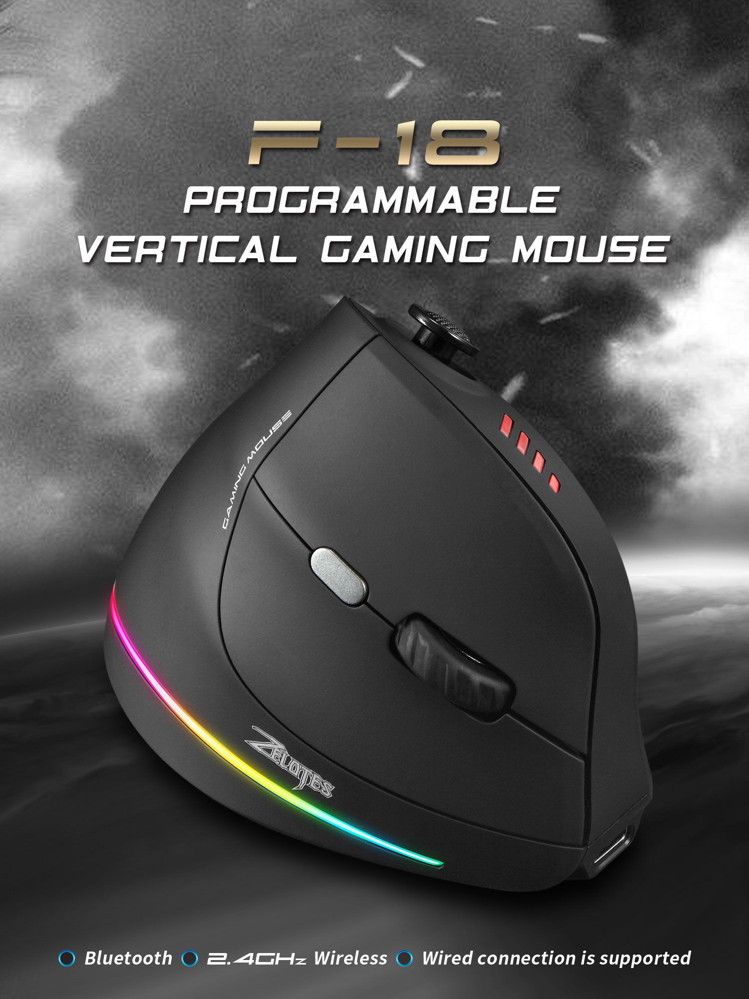 Jomaa RGB バックライト付きワイヤレス垂直マウスコン - Es5 Esports Rgb Gaming Mouse のレビューと価格