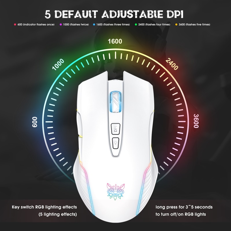 ONIKUMA CW905 ワイヤレスゲーミングマウス 2. - Es5 Esports Rgb Gaming Mouse のレビューと価格