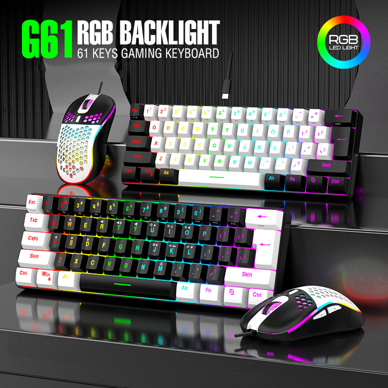 キーボードとマウスセット 60% RGB ゲーミングキーボー - Es5 Esports Rgb Gaming Mouse のレビューと価格
